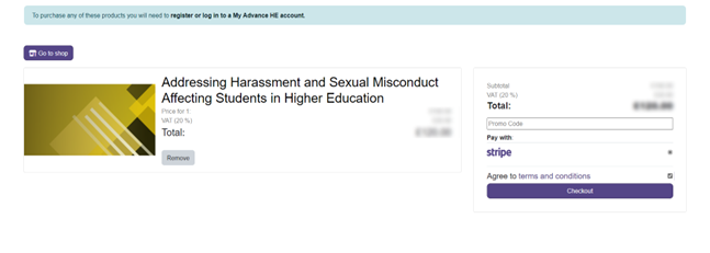 Screenshot of agreeing to the purchase terms and conditions, payment and purchase
